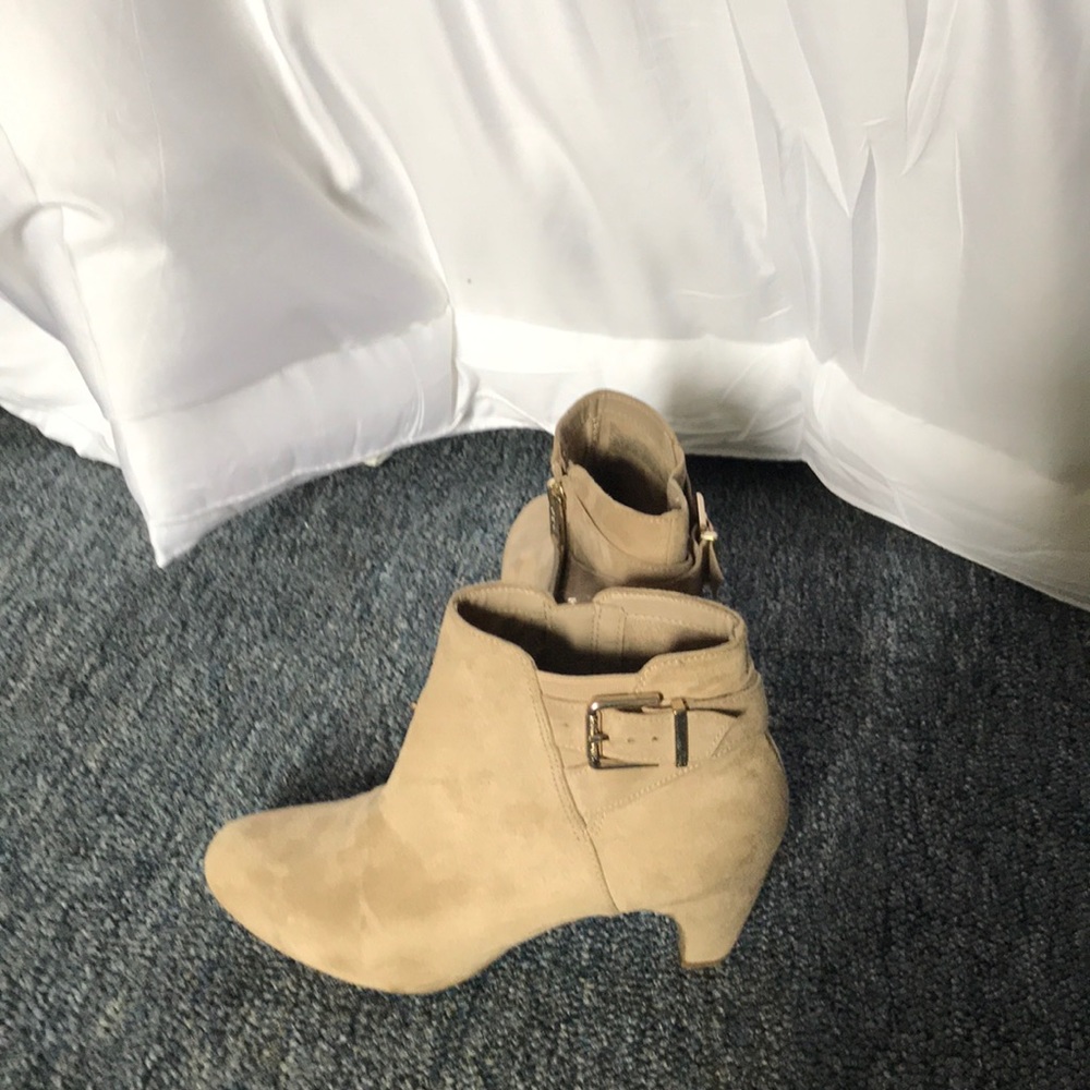 Tan booties
